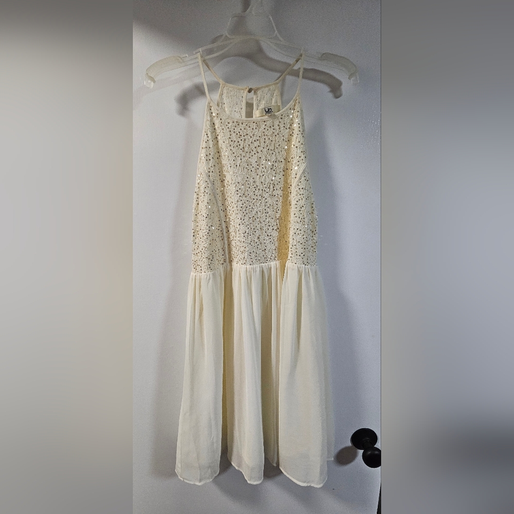 Sequin cream dress